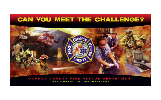 Orange County Fire Rescue Department recruiting poster